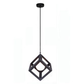 Alessia Lighting Black Rubix 1 Light Pendant