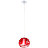 Alessia Lighting Red Lupo Acrylic &amp; Glass Pendant Light
