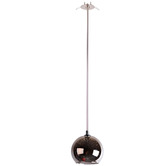 Alessia Lighting Chrome Meteor 1 Light Glass Pendant