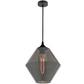 Alessia Lighting Grey Linear Glass Pendant Light