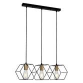 Alessia Lighting Sallust Steel 3 Light Pendant