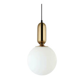 Alessia Lighting Titus Steel &amp; Glass Pendant Light