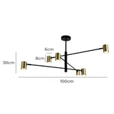 Alessia Lighting Virgil Steel 6 Light Pendant