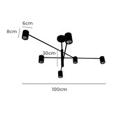 Alessia Lighting Virgil Steel 6 Light Pendant