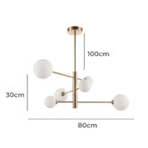 Alessia Lighting Ovid Steel 6 Light Pendant