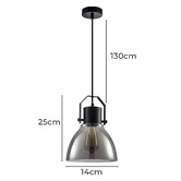 Alessia Lighting Lucan 1 Light Steel Pendant