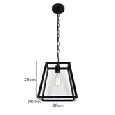 Alessia Lighting Creswick Vintage Glass Pane 1 Light Pendant