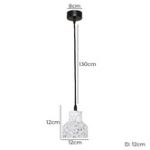 Alessia Lighting Gael Terrazzo Style Concrete Pendant Light