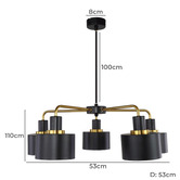 Alessia Lighting Alix 5 Light Pendant