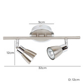 Alessia Lighting Greer Steel 2-Light Bar Spotlight