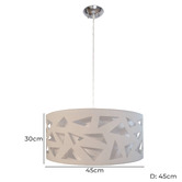 Alessia Lighting Aldo 45cm 2 Light Pendant