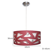 Alessia Lighting Aldo 45cm 2 Light Pendant