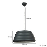 Alessia Lighting Miki Industrial Aluminium Pendant Light