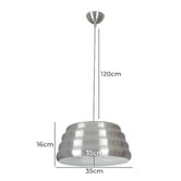 Alessia Lighting Miki Industrial Aluminium Pendant Light