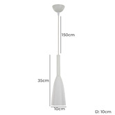 Alessia Lighting 1 Light Urban Aluminium Pendant