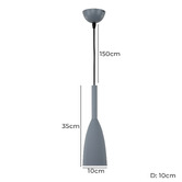 Alessia Lighting 1 Light Urban Aluminium Pendant