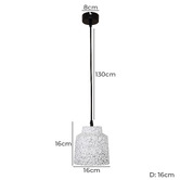 Alessia Lighting Gab Terrazzo Style Concrete Pendant Light