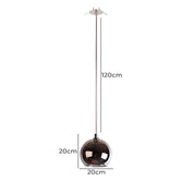 Alessia Lighting Chrome Meteor 1 Light Glass Pendant