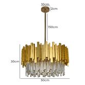 Alessia Lighting 2 Tier Regina 6 Light Crystal Pendant