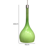 Alessia Lighting Lime Green Pepi Glass Pendant Light