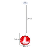 Alessia Lighting Red Lupo Acrylic &amp; Glass Pendant Light