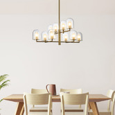 Alessia Lighting Blanca Glass 10 Light Pendant