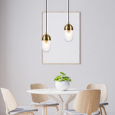 Alessia Lighting Bettina 1 Light Glass Pendant