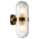 Alessia Lighting Venice 2 Light Glass Wall Sconce