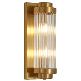 Alessia Lighting Annalise Steel &amp; Fluted Glass Wall Light