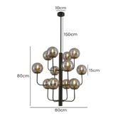 Alessia Lighting Clarie 12 Light Glass Pendant