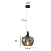 Alessia Lighting Eaves 40W Glass Pendant Light