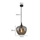 Alessia Lighting Eaves 40W Glass Pendant Light