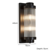 Alessia Lighting Annalise Steel &amp; Fluted Glass Wall Light