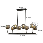 Alessia Lighting Clarie 8 Light Glass Pendant