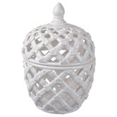Elegant Designs Elbe Ceramic Decorative Lidded Jar