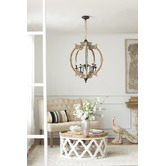 Elegant Designs Maine Fir Wood Coffee Table