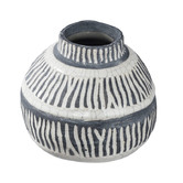 Elegant Designs 14.5cm Tan &amp; Black Ceramic Squat Vase