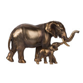 Elegant Designs Elephant Mother &amp; Calf Polyresin Statue