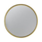 Elegant Designs Gold Hannes Round Iron Mirror