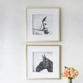 Elegant Designs Horse Framed Printed Wall Art Diptych