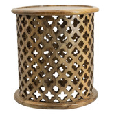 Elegant Designs 2 Piece Houlton Mango Wood Side Table Set