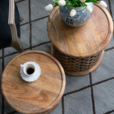 Elegant Designs 2 Piece Houlton Mango Wood Side Table Set