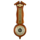 Cobb &amp; Co. Clocks Australia Gloss Finish Roof Style Pine Wood Barometer