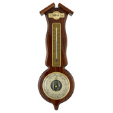 Cobb &amp; Co. Clocks Australia Gloss Finish Roof Style Pine Wood Barometer