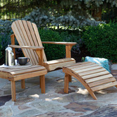 Porch Perfection Kariba Oak Wood Outdoor Side Table