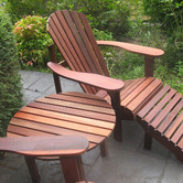 Porch Perfection Adirondack Round Outdoor Side Table