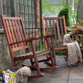 Porch Perfection Towson Dungun Wood Outdoor Rocking Chair
