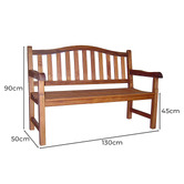 Porch Perfection 2 Seater Houlton Dungun Wood Garden Bench
