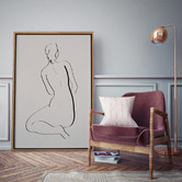 A La Mode Studio Feminine Lines II Canvas Wall Art | Temple & Webster