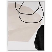A La Mode Studio Taupe Hex I Canvas Wall Art